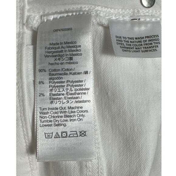 NWT Madewell Flared Wide-Leg Crop Jeans in Pure White Size 26 - Picture 12 of 16